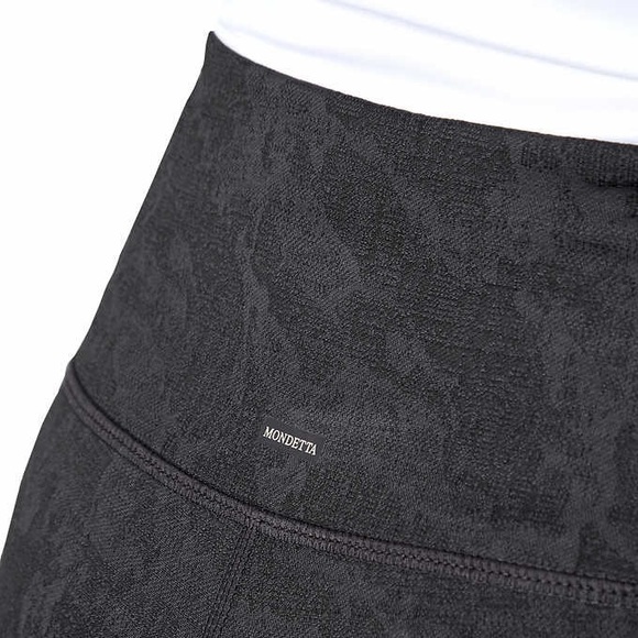 Mondetta Brushed Jacquard Black High Waist Legging with Pockets - Picture 6 of 7